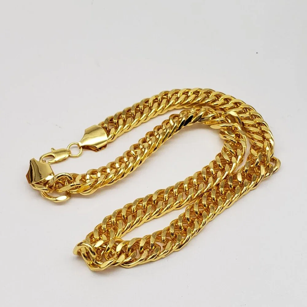 Authentic Louis Vuitton Gold Lock w/Unbranded 18k cuban Gold Plated Chain 011426 - Picture 6 of 10